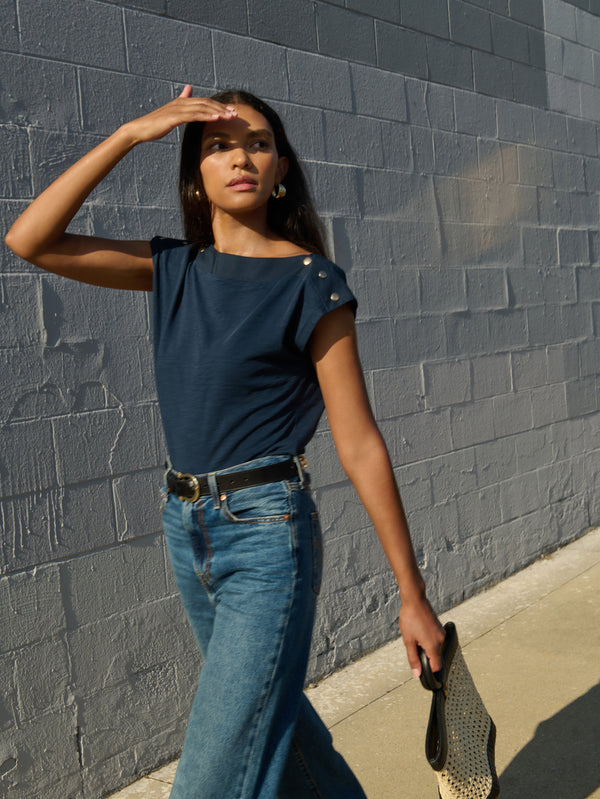 Nation Los Angeles Brooks Boatneck Top