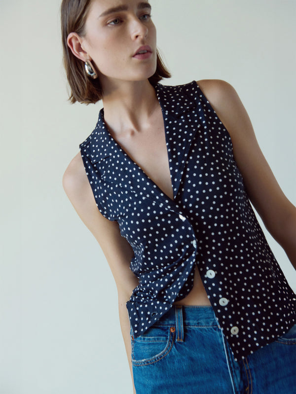 Nation Los Angeles Caia Polka Dot Tank