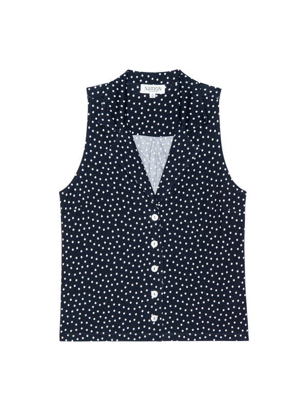 Nation Los Angeles Caia Polka Dot Tank
