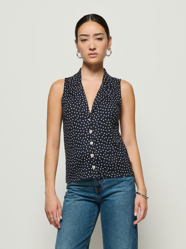 Nation Los Angeles Caia Polka Dot Tank