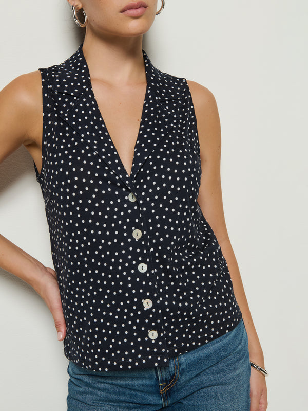 Nation Los Angeles Caia Polka Dot Tank