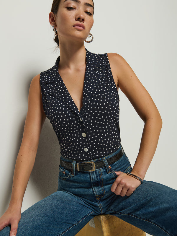 Nation Los Angeles Caia Polka Dot Tank
