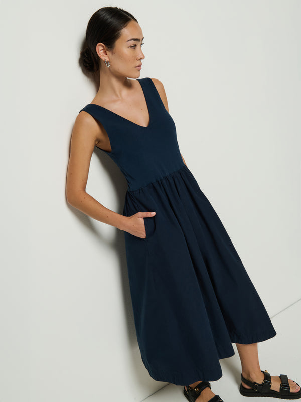 Nation Los Angeles Daria V-Neck Midi Dress