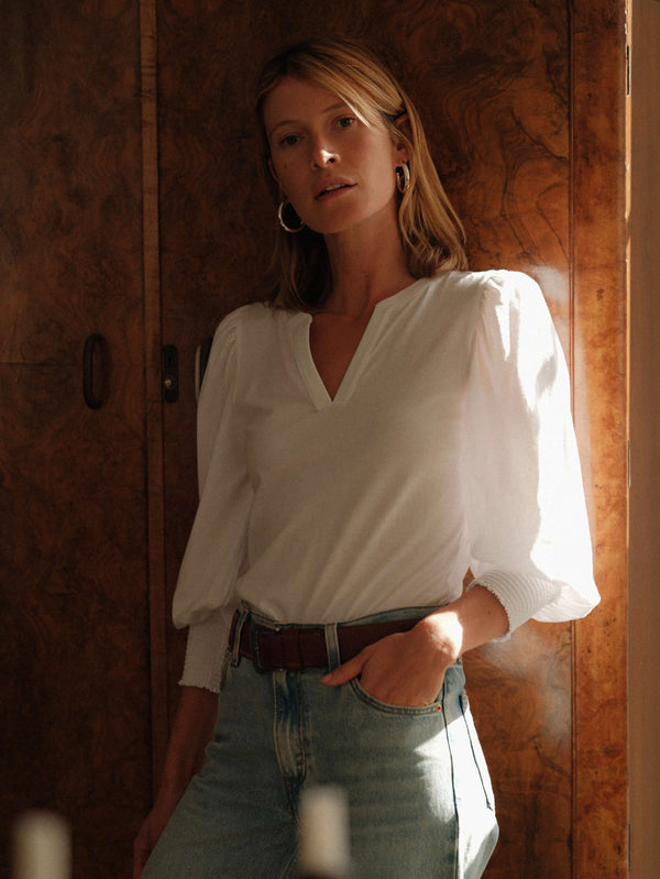 NATION LTD Flora Peasant Tee