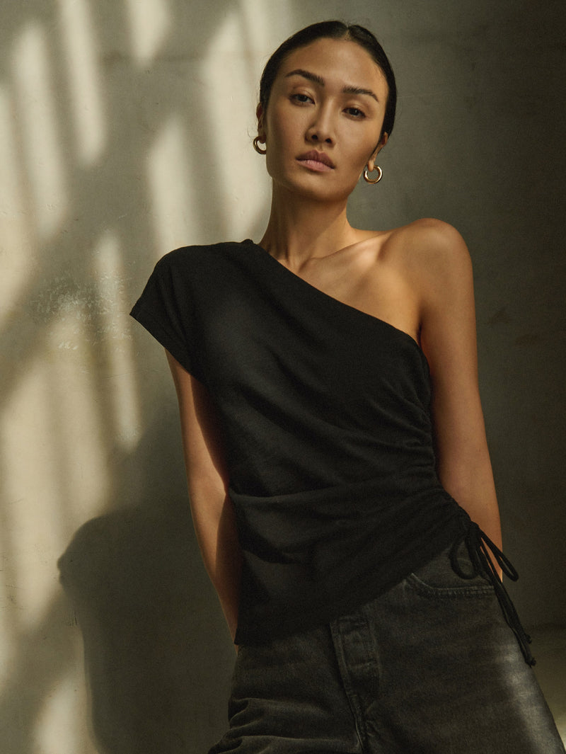 Jaylen One Shoulder - Jet Black | Nation Los Angeles