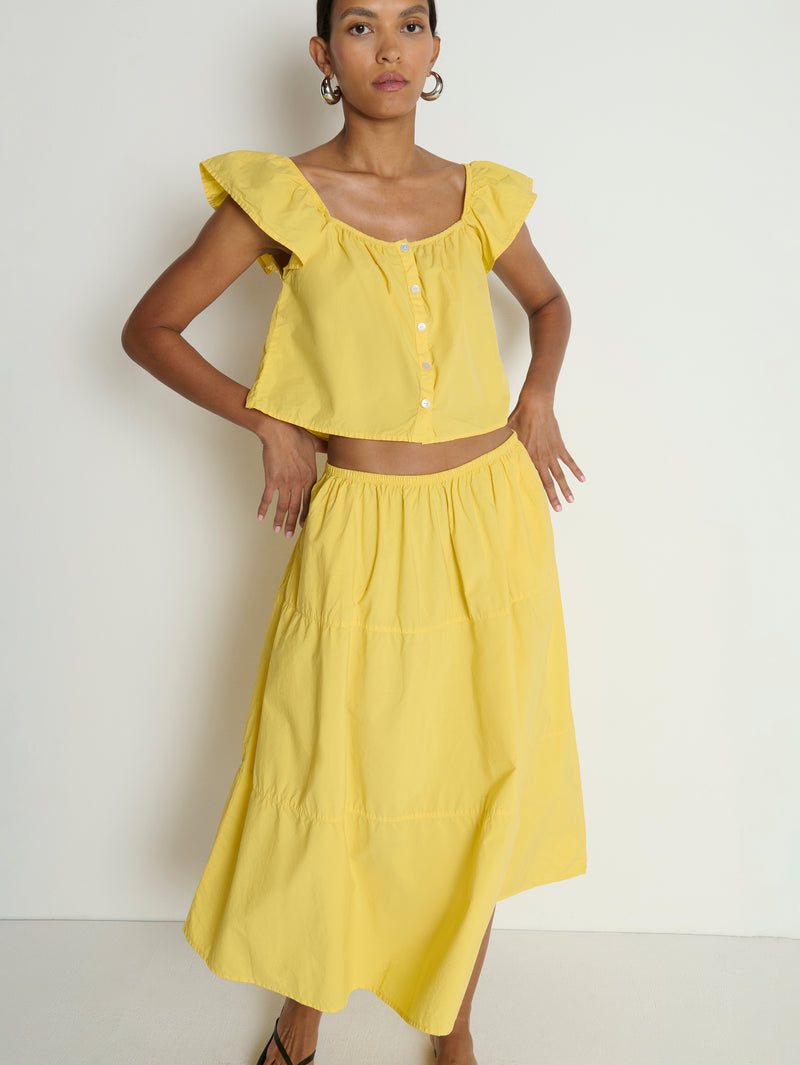 Karin Tiered Skirt—Sunshine | Nation Los Angeles