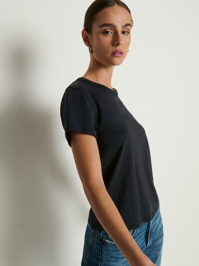 Laurence Shrunken Tee Jet Black | Nation Los Angeles