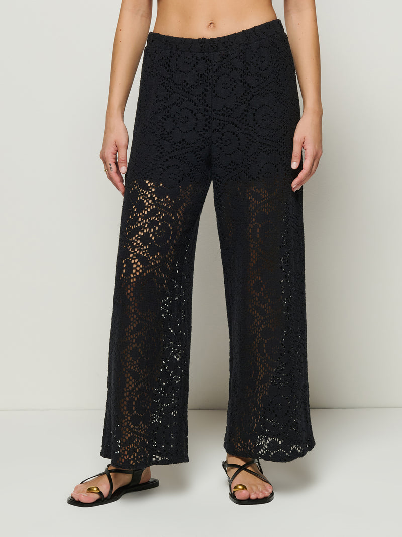 Linney Lace Pant - Jet Black | Nation Los Angeles