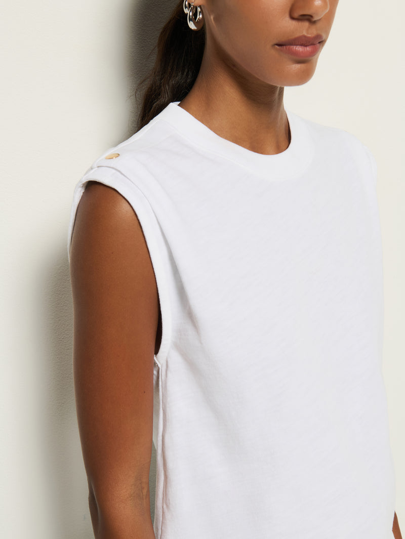 Marina Muscle Tee - Optic White | Nation Los Angeles