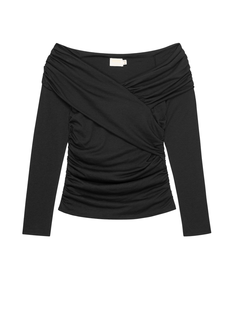 Mika Off Shoulder Top - Jet Black | Nation Los Angeles