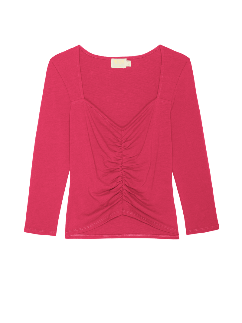 トップス Mikan CLANE MANY CONVERTIBLE CUT TOPS Mikaela Top - Pink Flambe | Nation Los Angeles