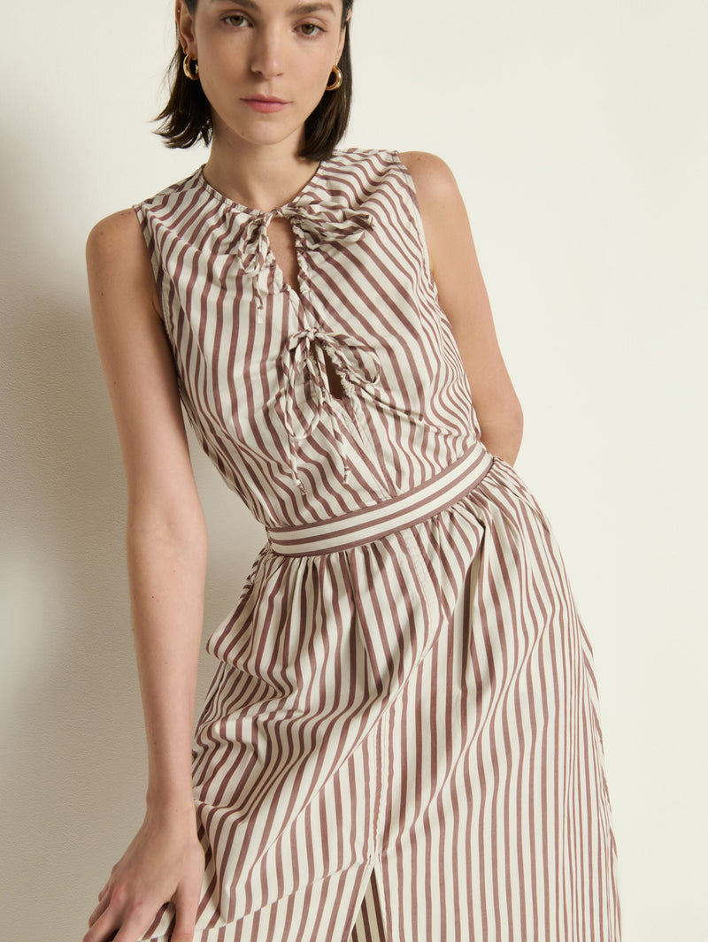 Mimmi Keyhole Top - Sable Stripe | Nation Los Angeles
