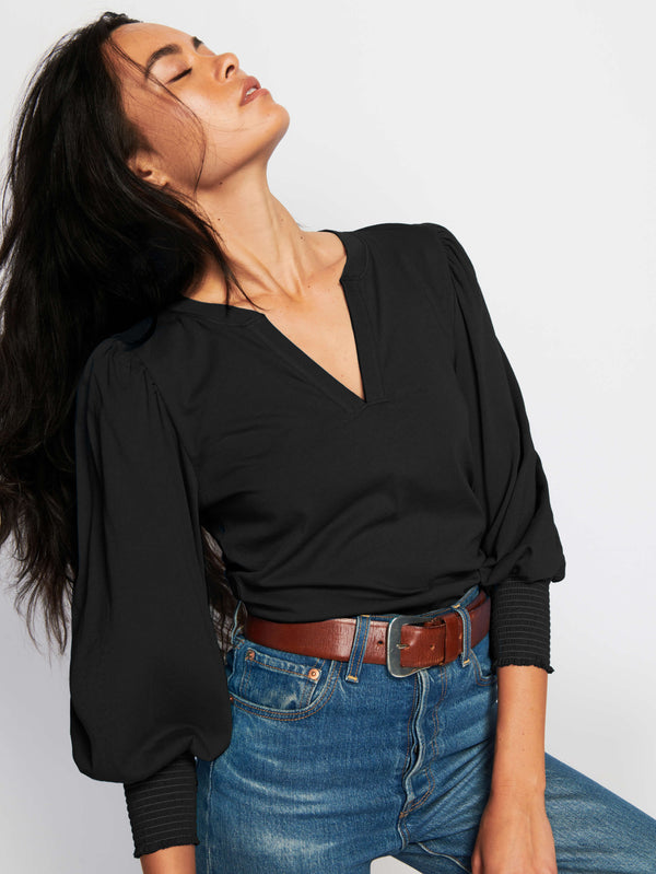 NATION LTD Flora Peasant Tee