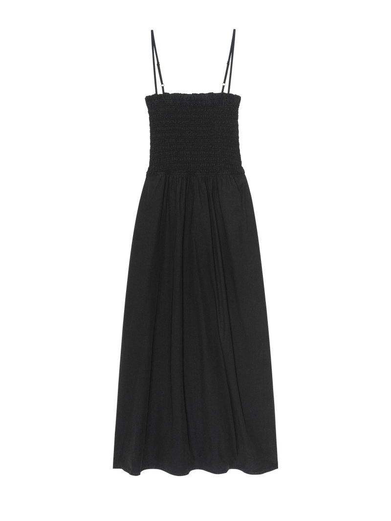 Sibelle Smocked Midi - Jet Black