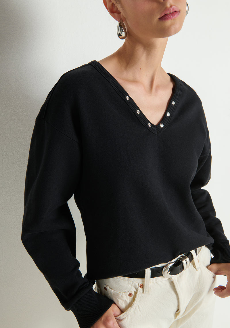 Tommie Sweatshirt—Jet Black | Nation Los Angeles