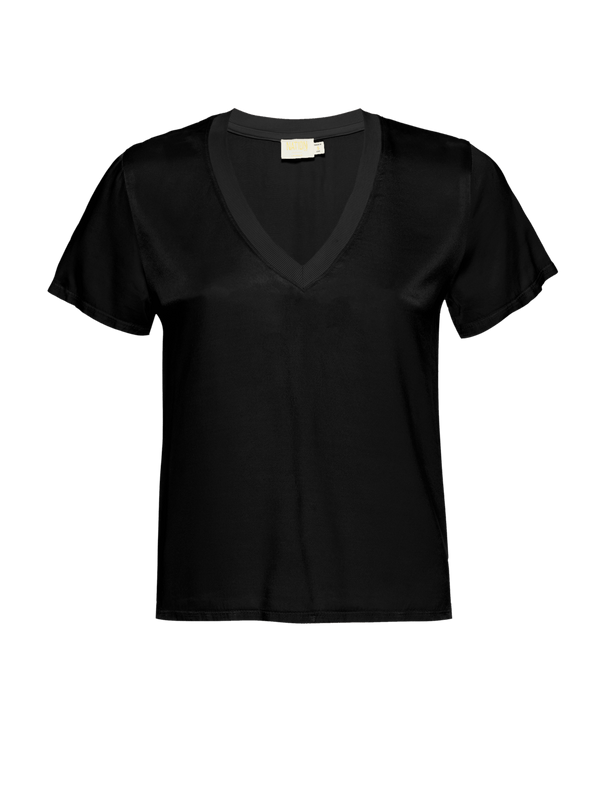 NATION LTD June Satin V Neck Top