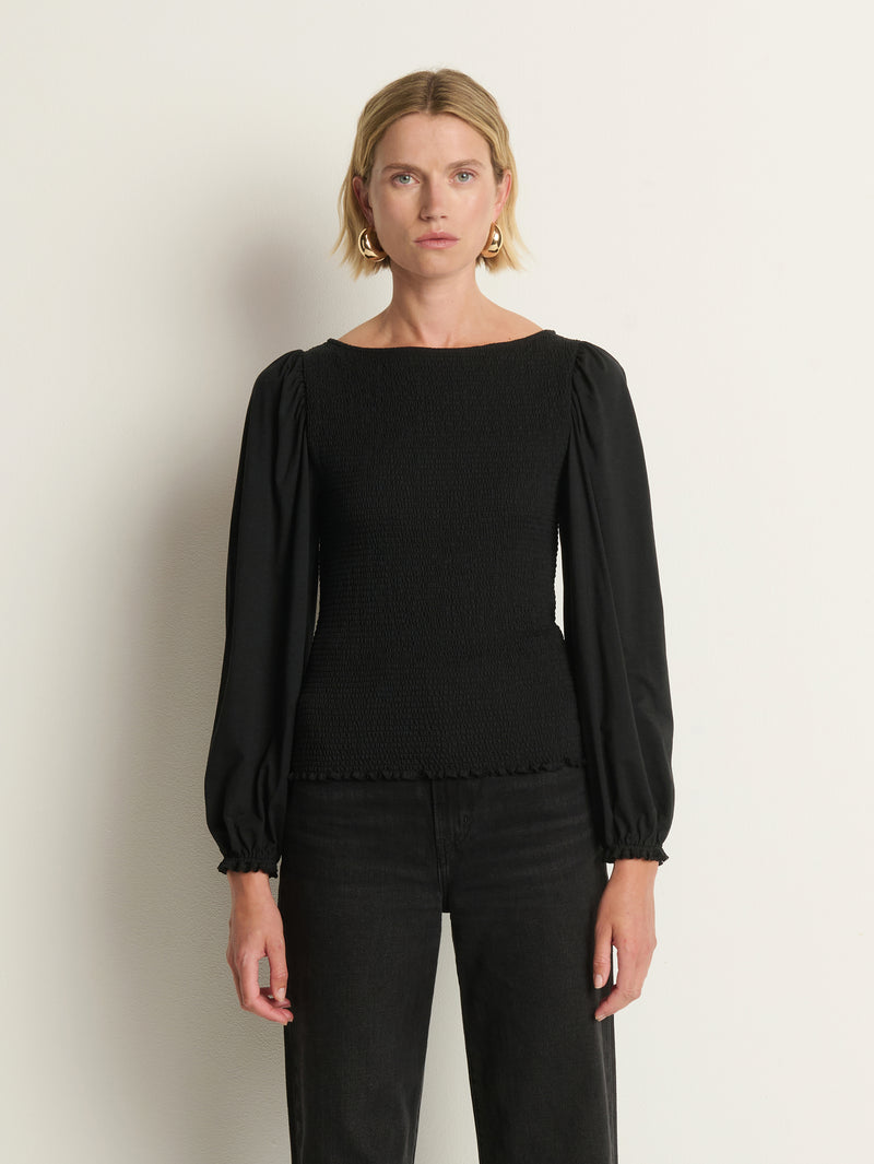 Nation Los Angeles Aidan Smocked Blouse