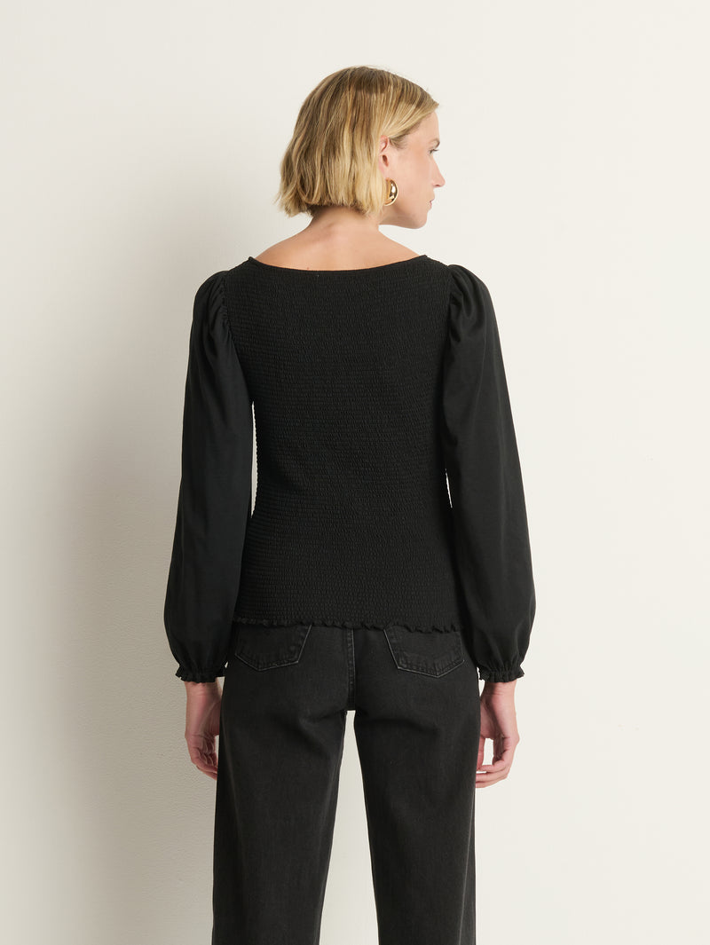 Nation Los Angeles Aidan Smocked Blouse