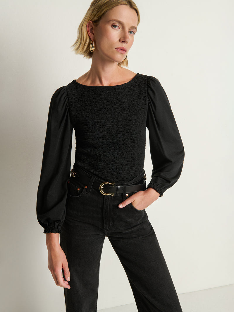 Nation Los Angeles Aidan Smocked Blouse