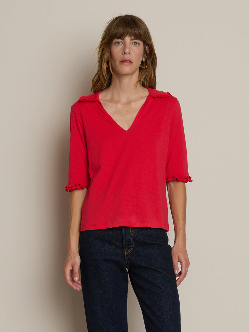 Nation Los Angeles Allison Collared Tee