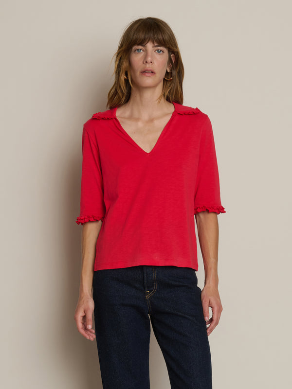 Nation Los Angeles Allison Collared Tee