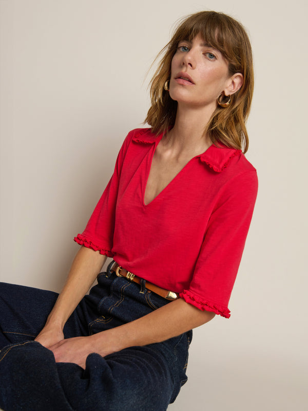 Nation Los Angeles Allison Collared Tee