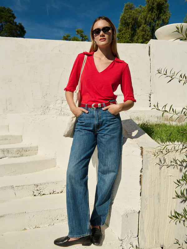 Nation Los Angeles Allison Collared Tee