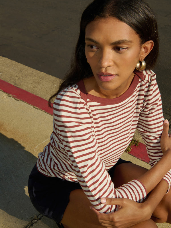 Nation Los Angeles Amelie Envelope Neck Top