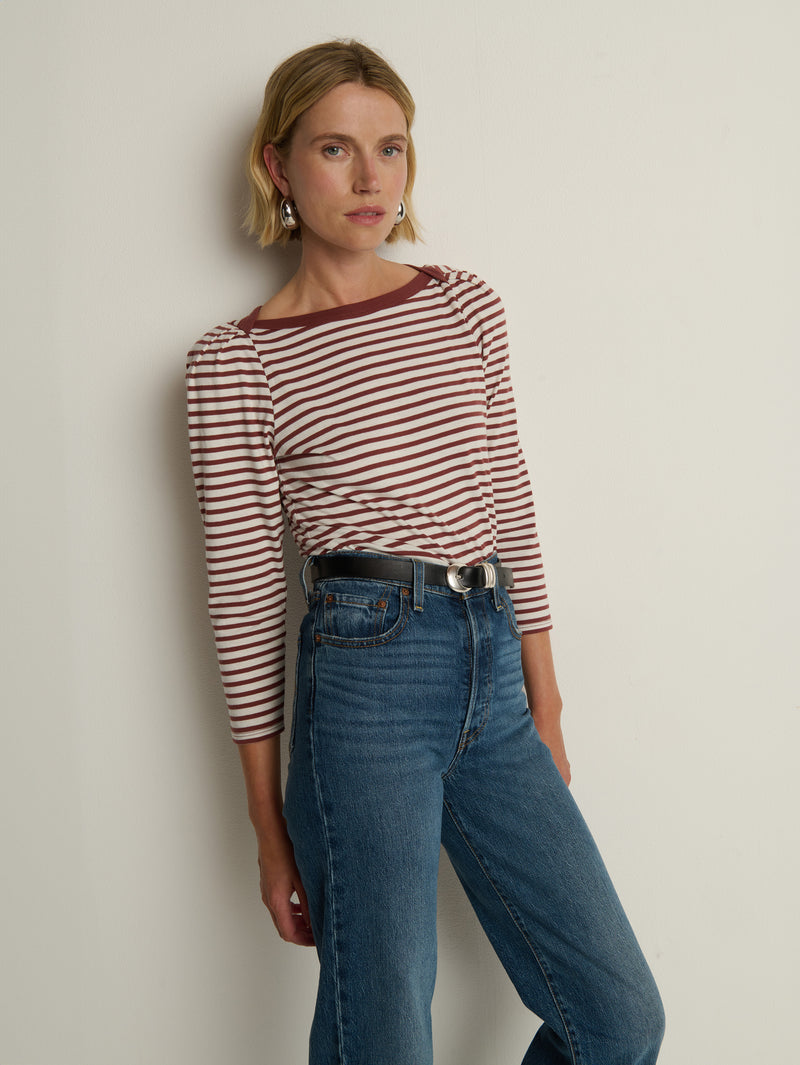 Nation Los Angeles Amelie Envelope Neck Top