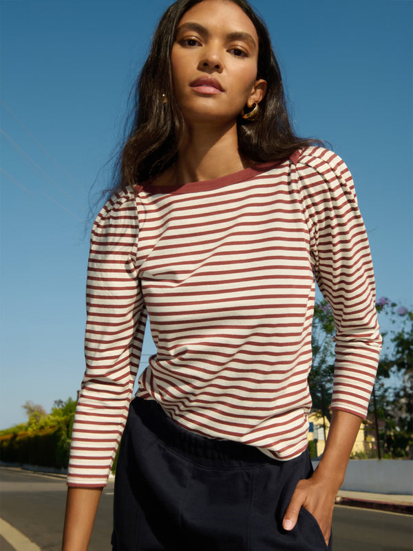 Nation Los Angeles Amelie Envelope Neck Top and Scout Short