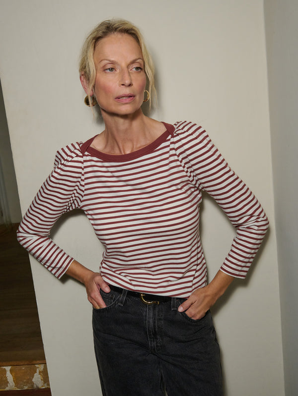Nation Los Angeles Amelie Envelope Neck Top
