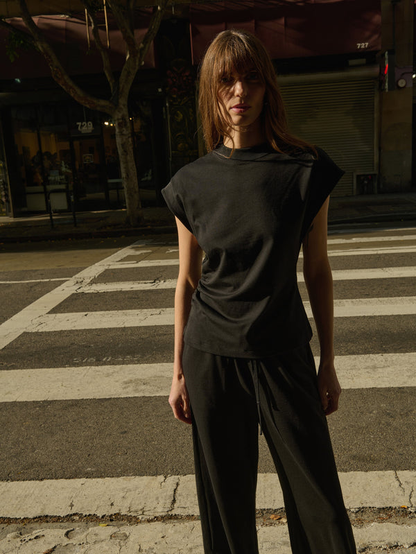 Nation Los Angeles Andrea Side Shirred Top and Rosetta Pant