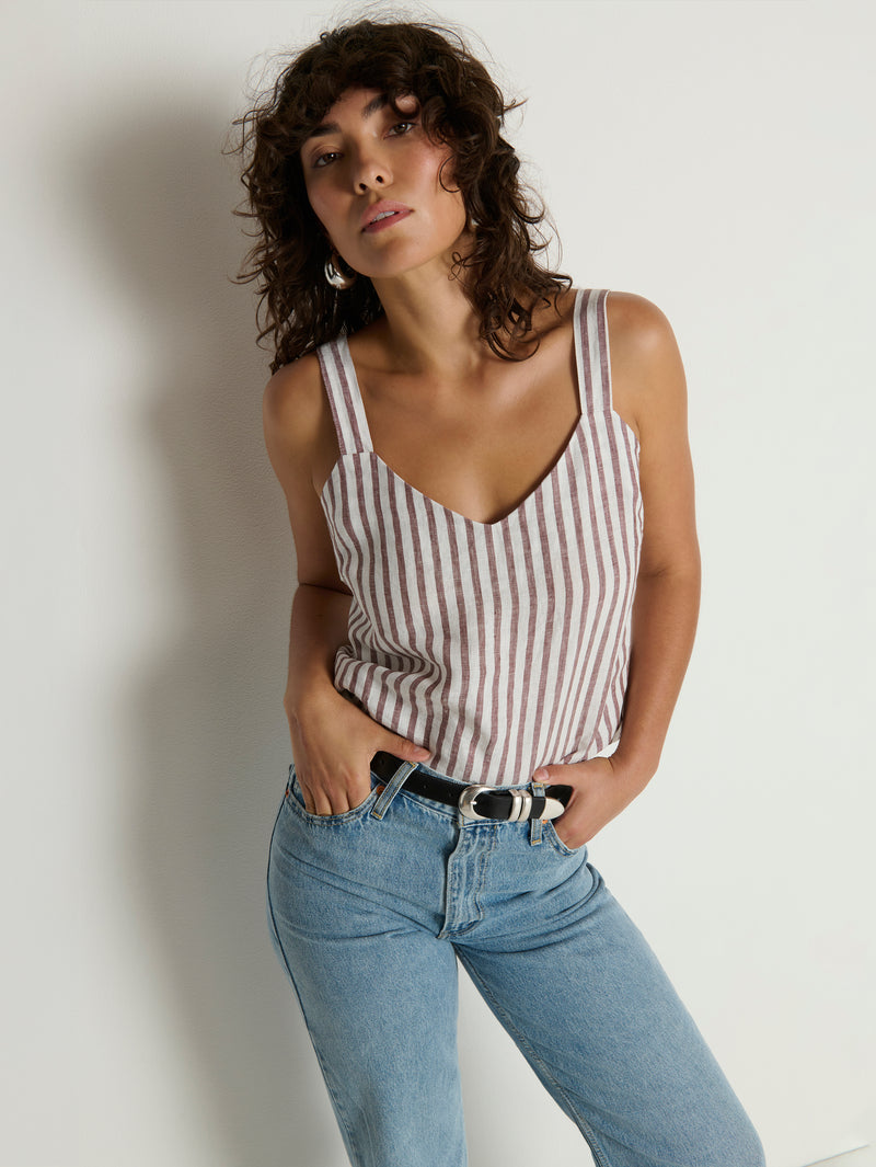 Nation Los Angeles Annie V-Neck Top
