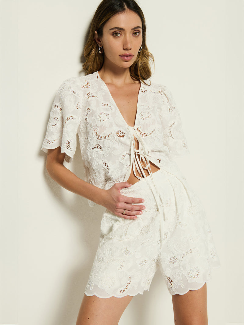 Nation Los Angeles Rosalyn Tie Top and Archer Short