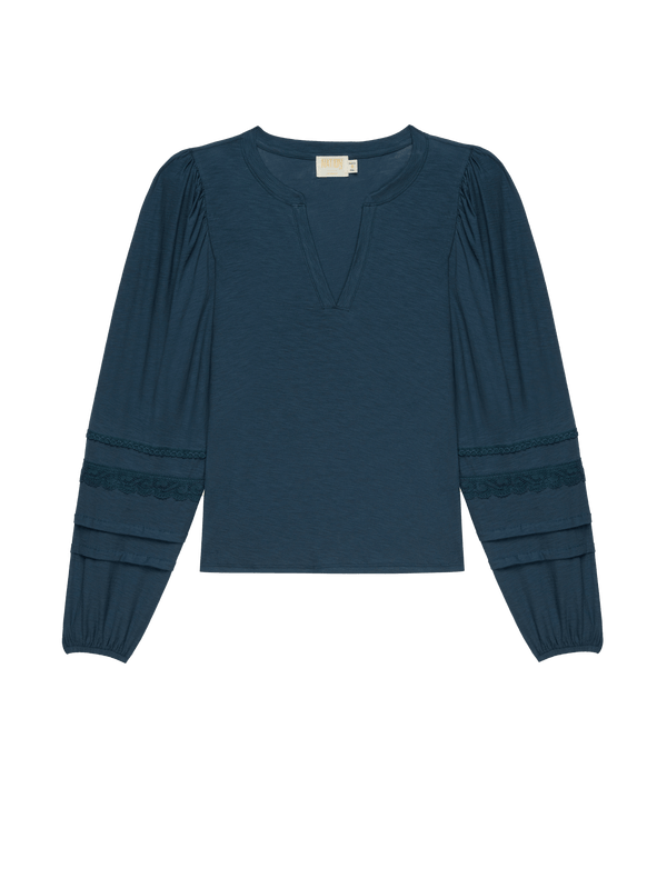 NATION LTD Arden Tee With Intricate Sleeve