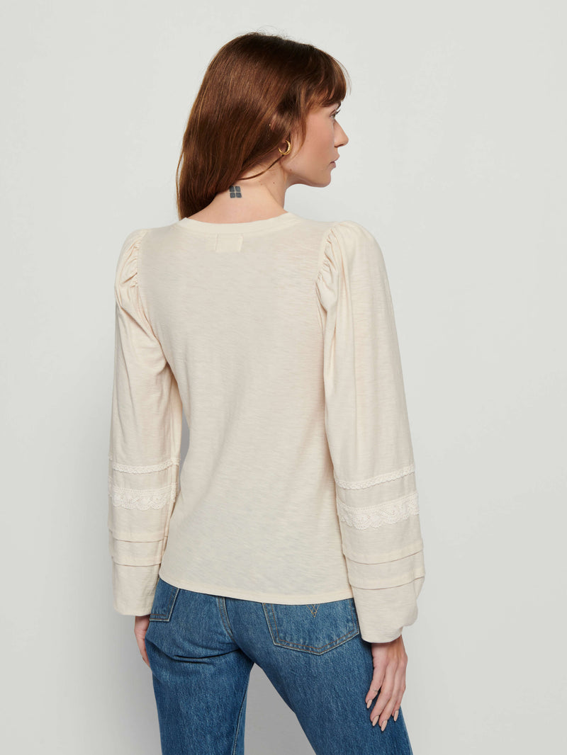 NATION LTD Arden Tee With Intricate Sleeve