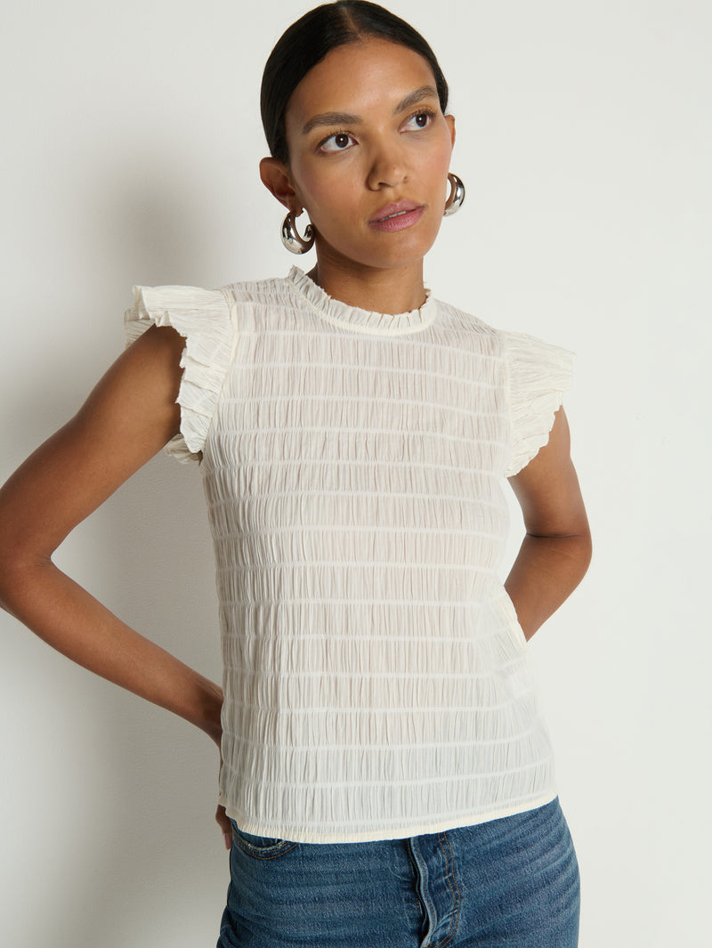 Nation Los Angeles Ashley Ruffle Tank