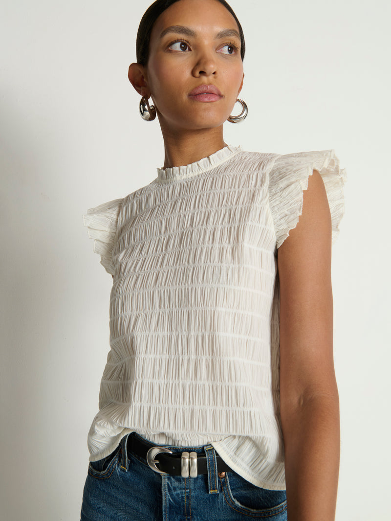 Nation Los Angeles Ashley Ruffle Tank