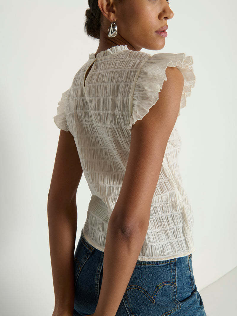 Nation Los Angeles Ashley Ruffle Tank