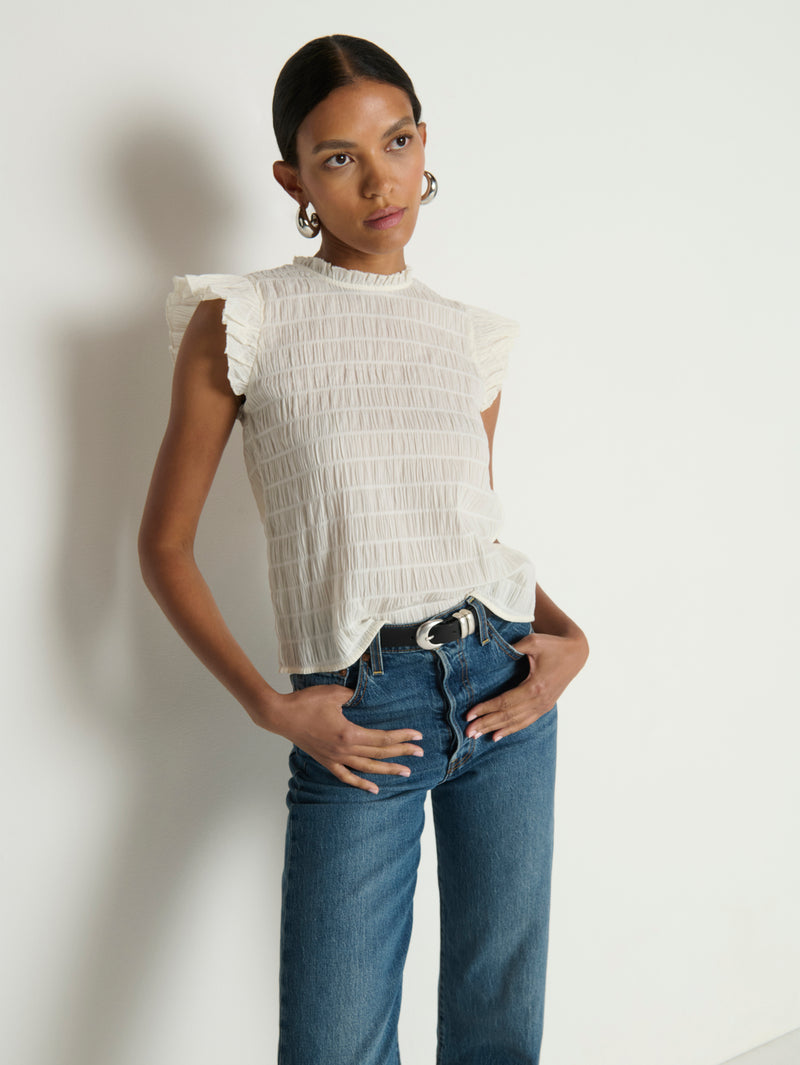 Nation Los Angeles Ashley Ruffle Tank