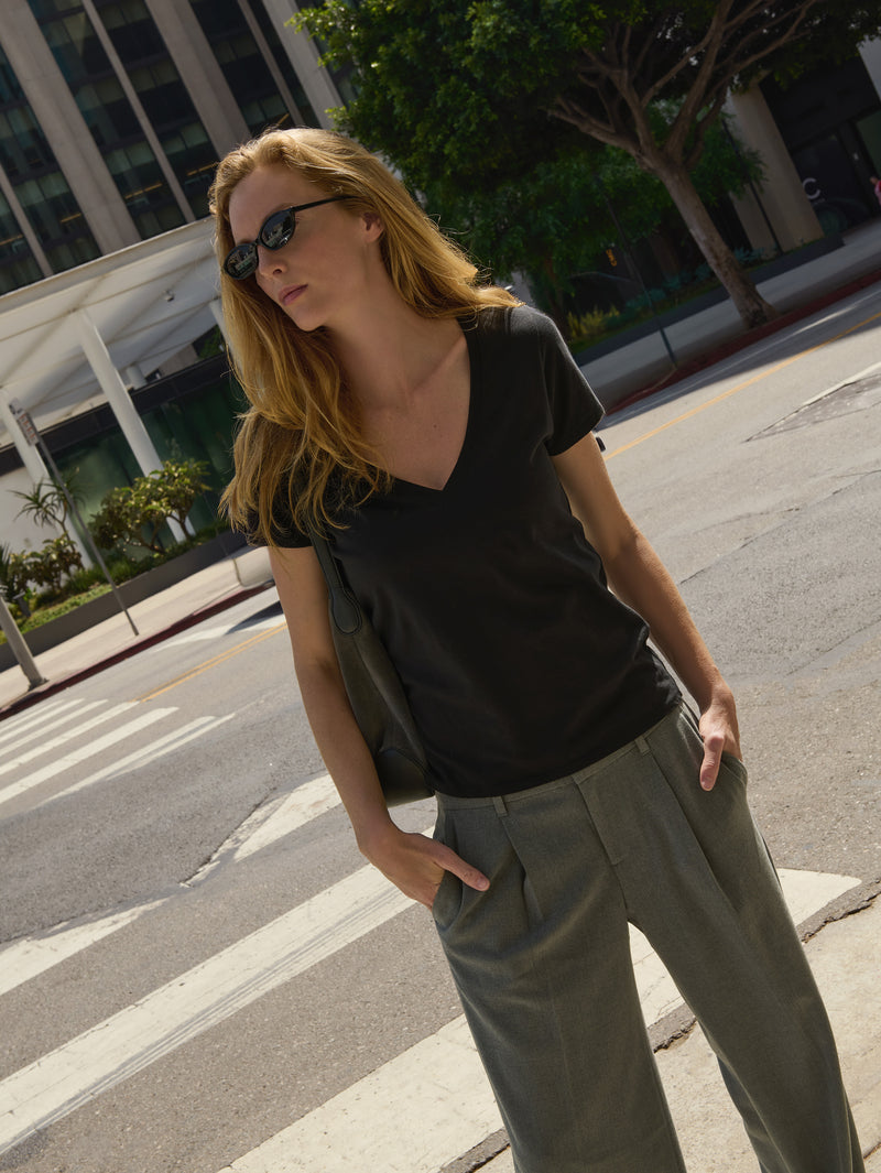 Nation Los Angeles Blair Slim V Neck
