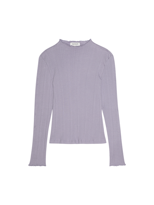 Nation Los Angeles Brenna Mock Neck Top