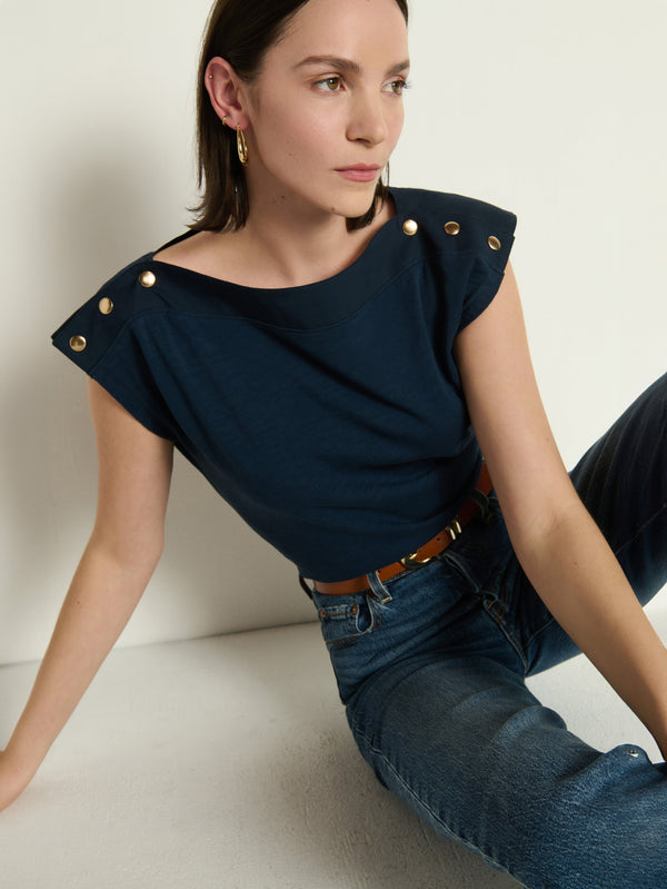 Nation Los Angeles Brooks Boatneck Top