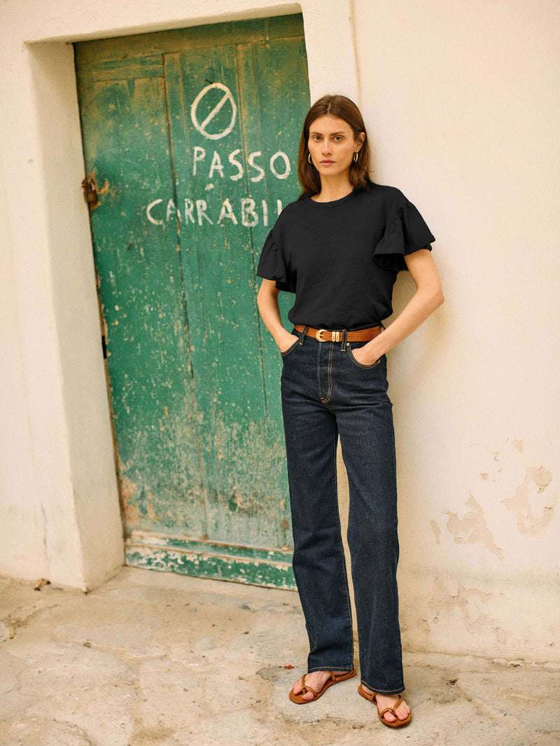 Nation Los Angeles Camille Ruffle Tee