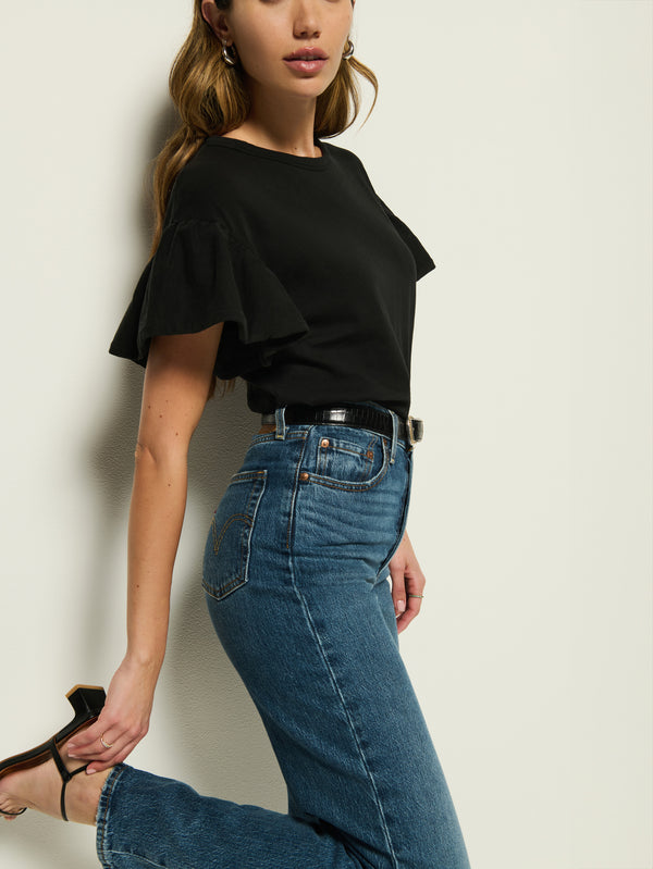 Nation Los Angeles Camille Ruffle Tee