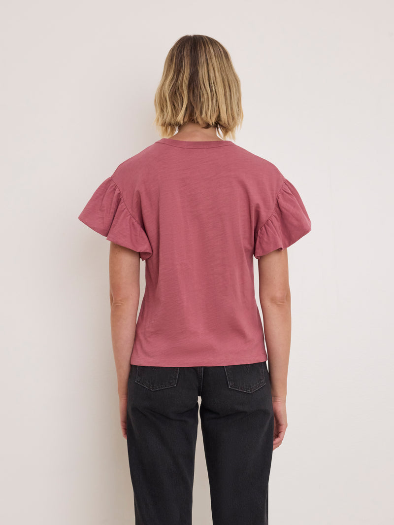 Nation Los Angeles Camille Ruffle Tee