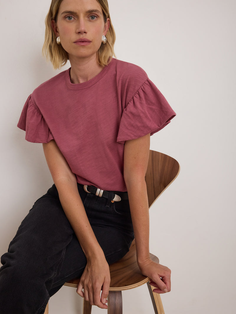 Nation Los Angeles Camille Ruffle Tee