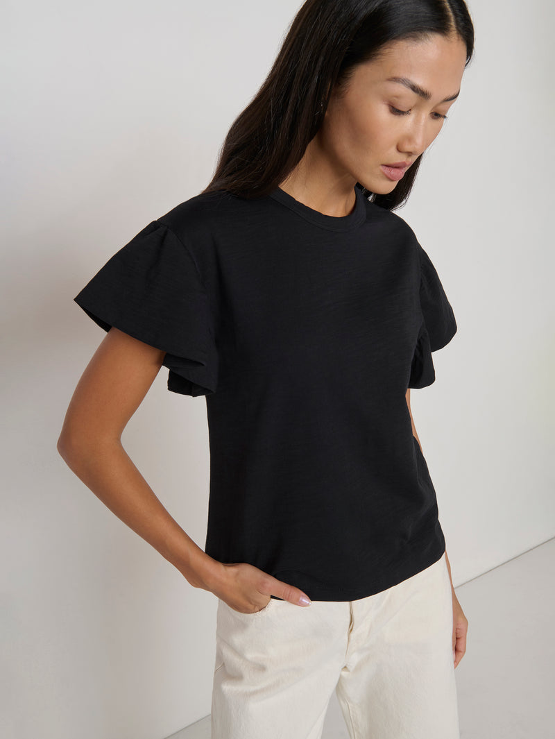 Nation Los Angeles Camille Ruffle Tee