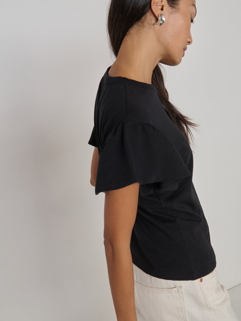 Nation Los Angeles Camille Ruffle Tee