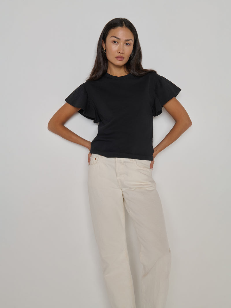 Nation Los Angeles Camille Ruffle Tee
